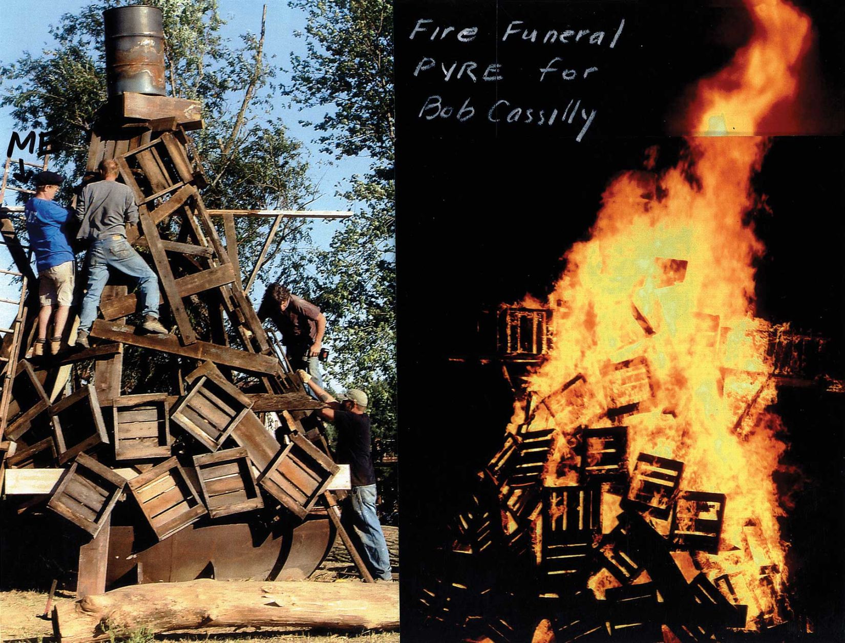 Bill Christman's Bob Cassilly bonfire